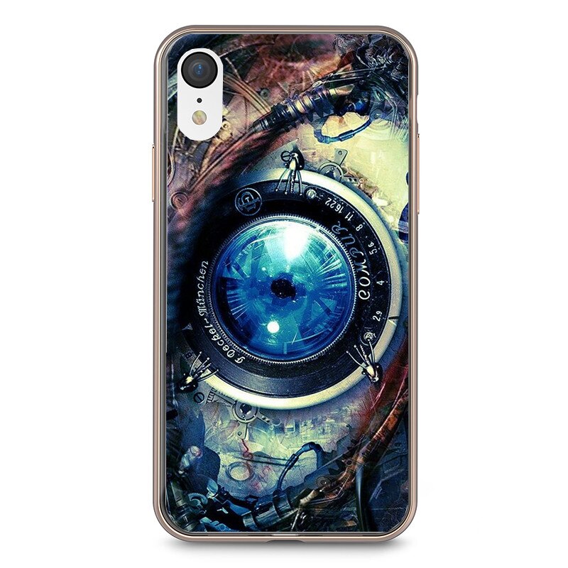Husa silicon albastra iPhone XR Eye