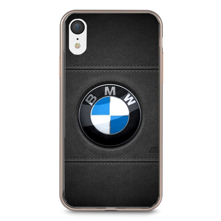 Husa silicon neagra iPhone XR BMW Logo