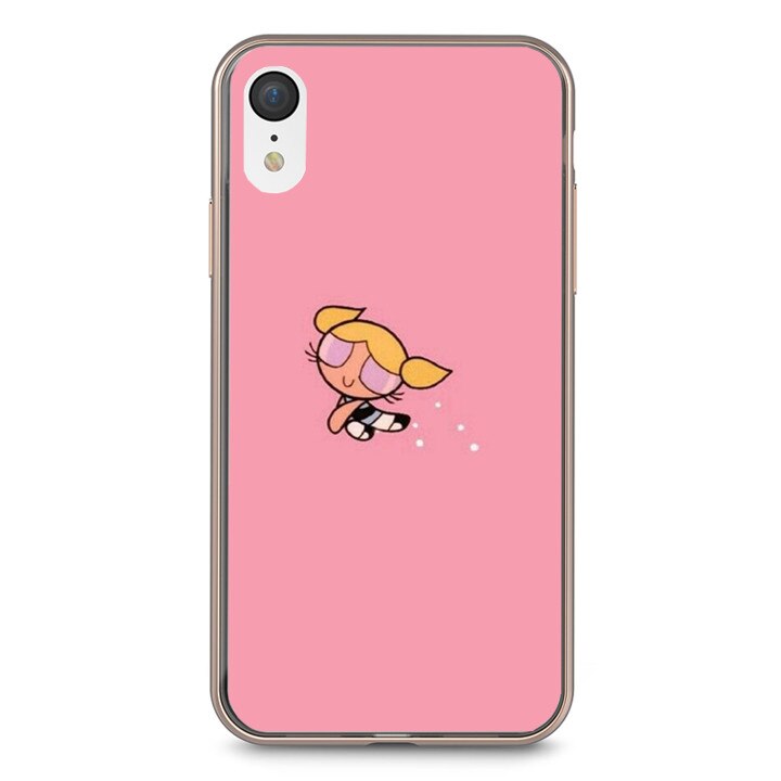 Husa silicon roz iPhone XR Bubbles