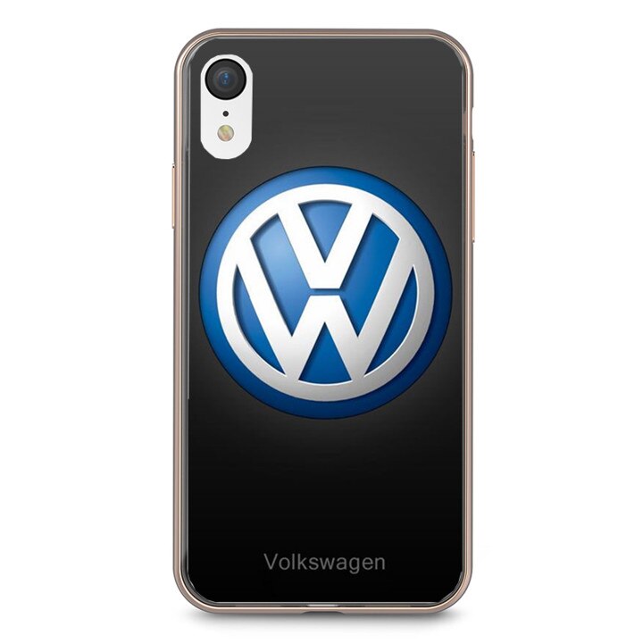 Husa silicon neagra iPhone XR Wolkswagen Logo