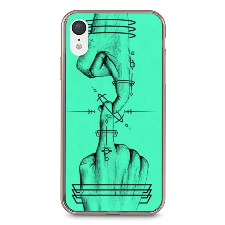 Husa silicon albastra iPhone XR The touch