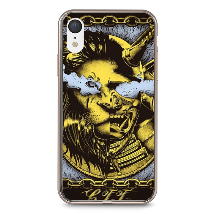 Husa silicon neagra iPhone XR Ninja Lion