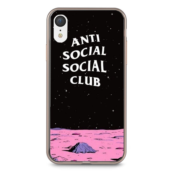 Husa silicon neagra iPhone XR Antisocial