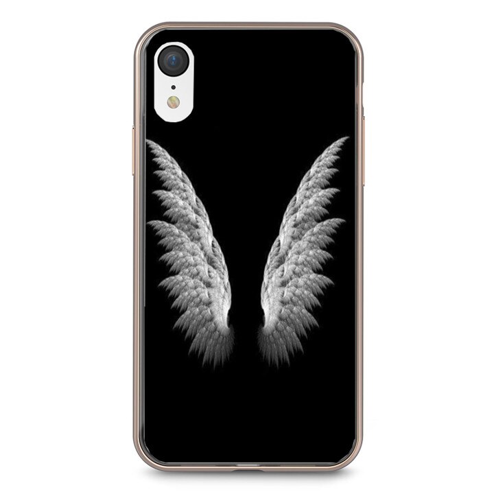 Husa silicon neagra iPhone XR Wings