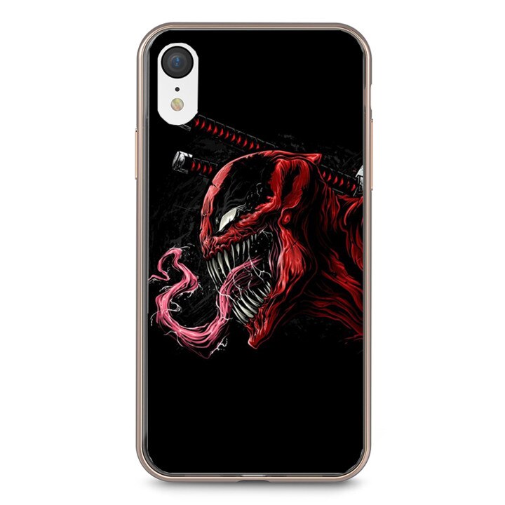 Husa silicon neagra iPhone XR Venom Pool