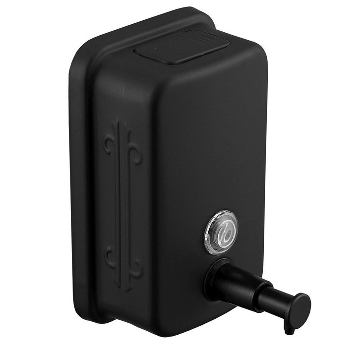 Dispenser sapun lichid, negru mat, capacitate 800 ml TRENDY S