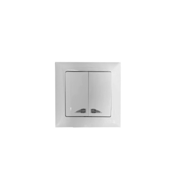 Comutator cu led VISAGE ALB, 10 A Comutator cu led VISAGE ALB, 10 A