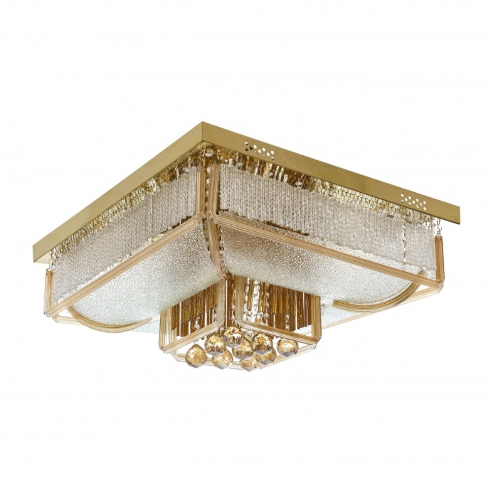 Plafoniera, Aur, 10хE27+led rgb, mp3, bluetooth, 1830/60 GD