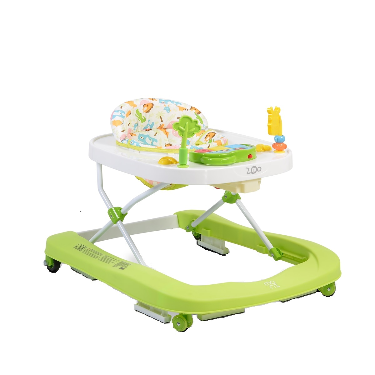 Premergator si antemergator 2 in 1 Moni Zoo reglabil pe inaltime, Verde