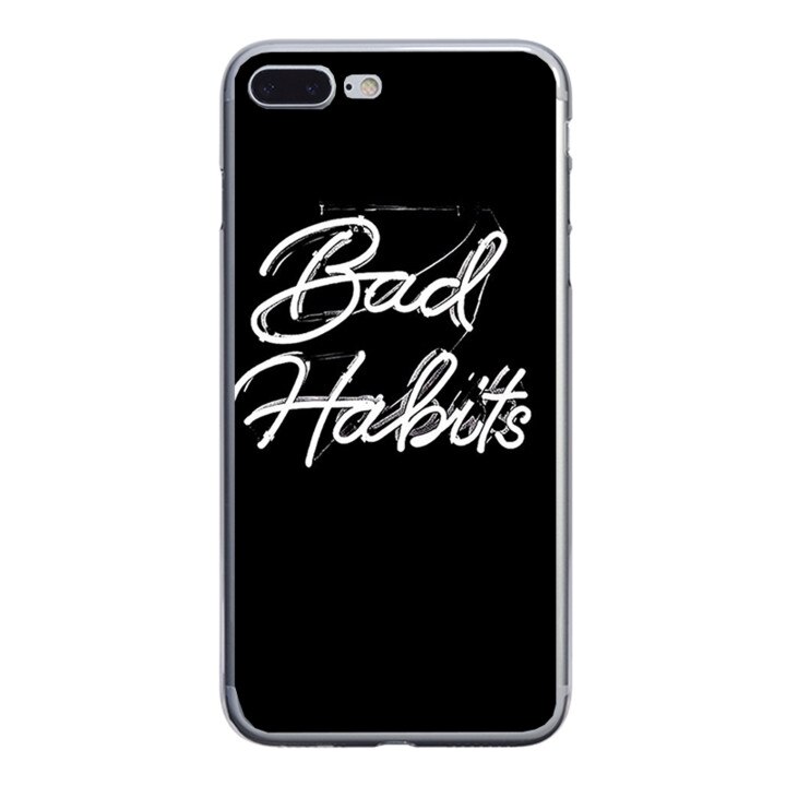 Husa silicon neagra iPhone 8 plus Bad Habits