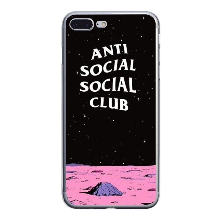 Husa silicon neagra iPhone 7 plus Antisocial