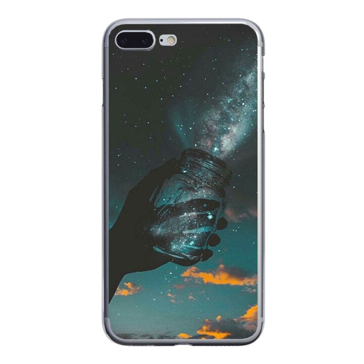 Husa silicon albastra iPhone 7 plus Rest