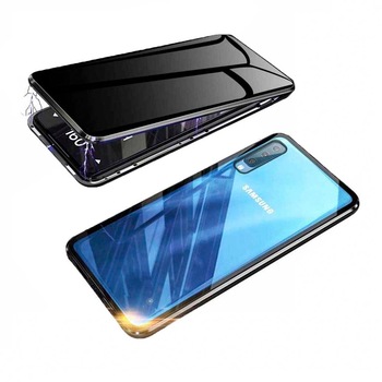 Husa 360 de grade magnetica, brand The Phone Closet, sticla securizata fata - spate, pentru Samsung Galaxy A70, Negru Husa 360 de grade magnetica, brand The Phone Closet, sticla securizata fata - spate, pentru Samsung Galaxy A70, Negru