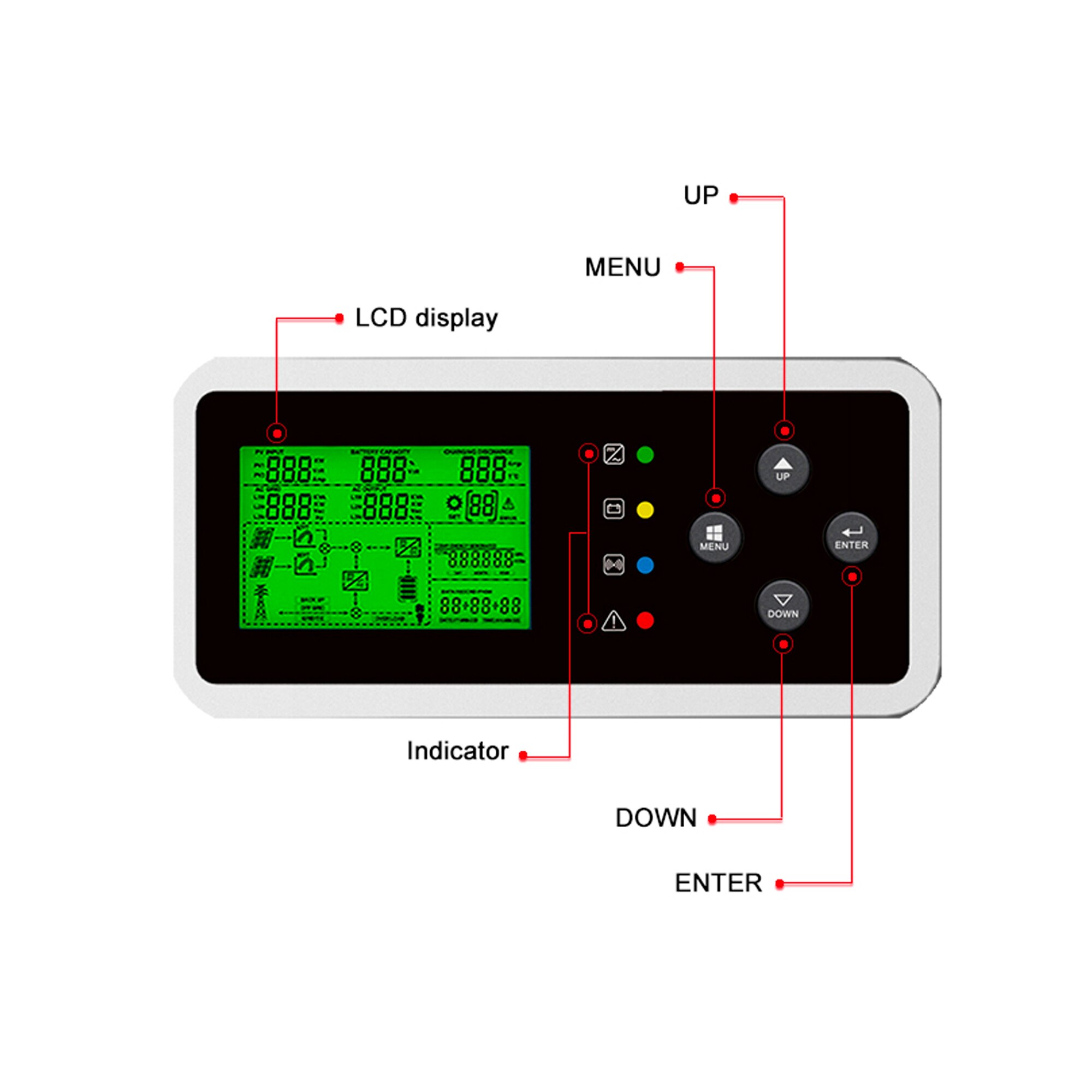 Слънчев инвертор PNI GreenHouse SB5000 5KW MPPT On Off Grid IP67 WIFI ...