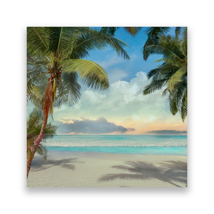 Картина на платно Dekorkép, Море, Плаж, Палми, Екзотика, 80 х 80 см