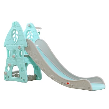 Tobogan Pentru Copii NOVOKIDS™ Jumbo Castle , Pentru Interior si Exterior, 185 centimetri panta alunecare, Maxim 50 Kg, Cos de baschet inclus , Castel , Albastru Tobogan Pentru Copii NOVOKIDS™ Jumbo Castle , Pentru Interior si Exterior, 185 centimetri panta alunecare, Maxim 50 Kg, Cos de baschet inclus , Castel , Albastru
