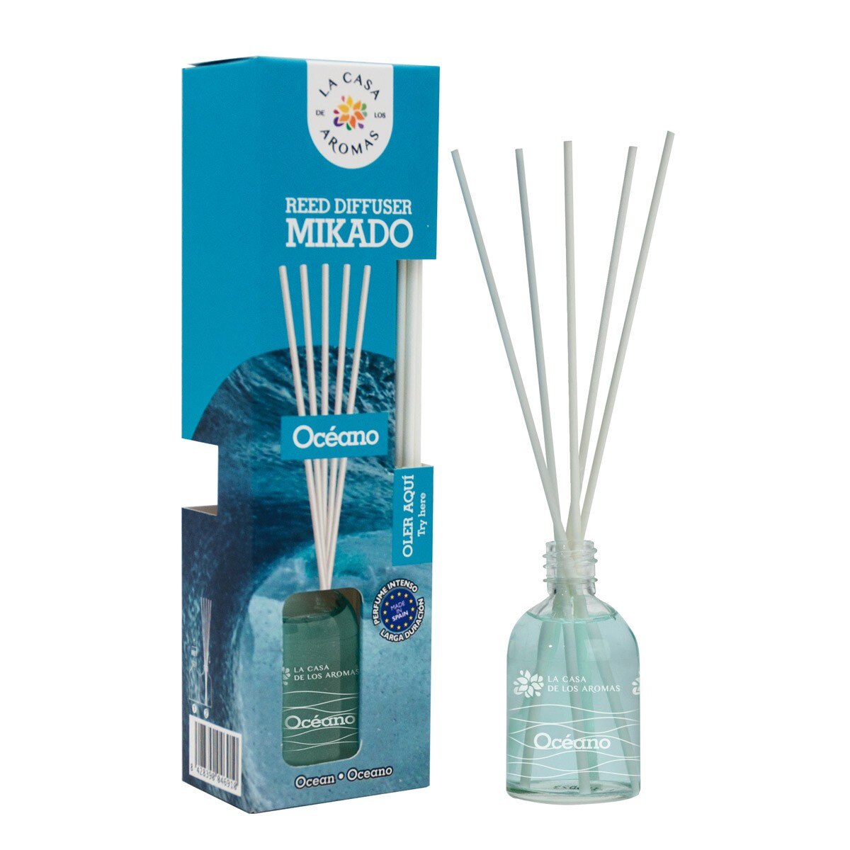 Odorizant camera LCLA cu betisoare de rattan Ocean, 50 ml
