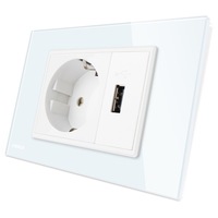 priza simpla livolo cu usb rama din sticla standard italian alb imagen 7_0_
0