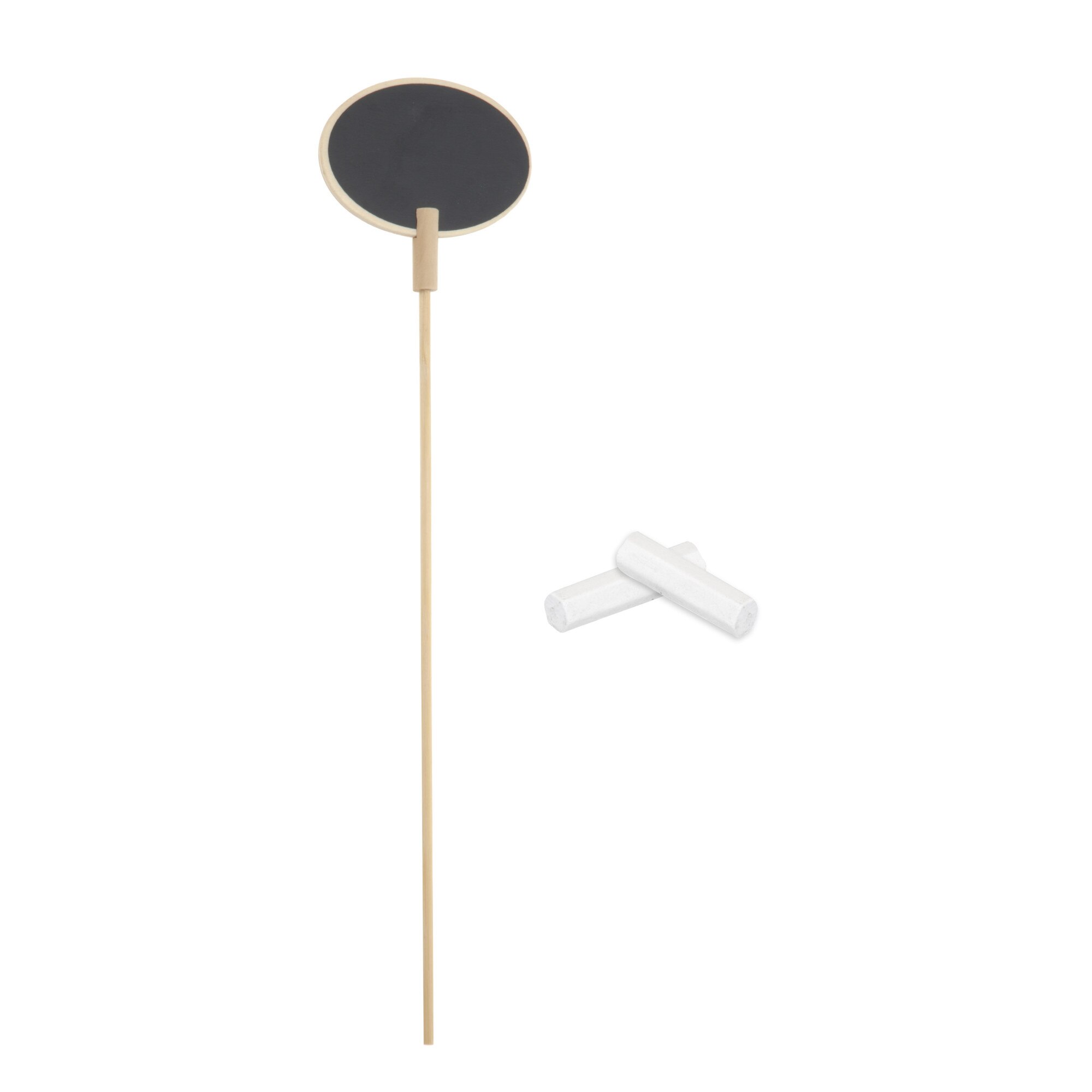 Tablita ovala mini pentru flori + creta, 7x7cm