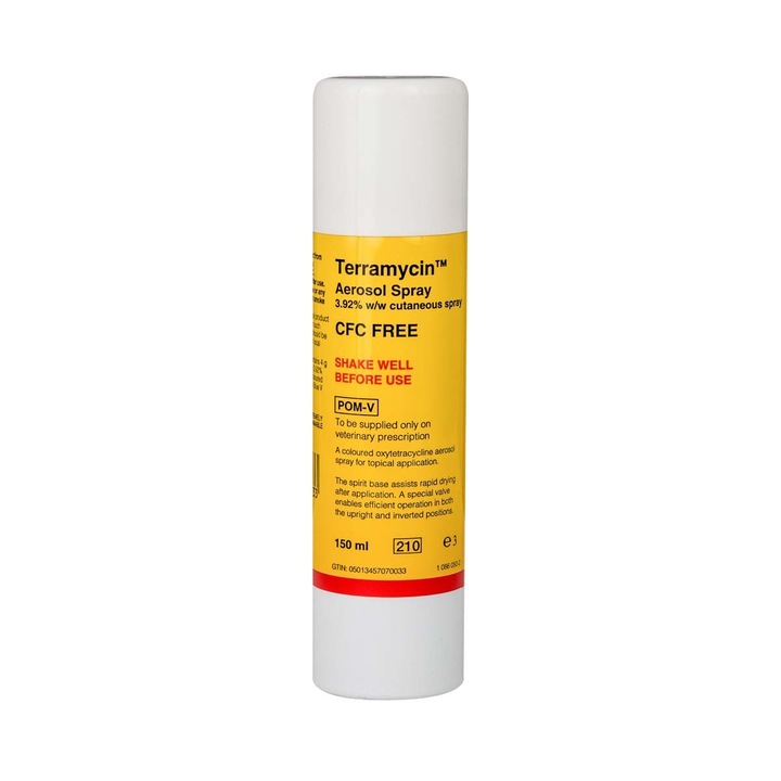 Spray aerosol antiseptic si cicatrizant, Terramycin 150 ml