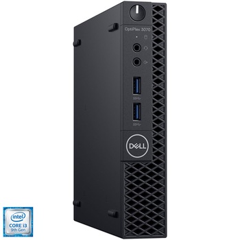 Sistem Desktop PC Dell OptiPlex 3070 MFF cu procesor Intel® Core™ i3-9100T pana la 3.70 GHz, Coffee Lake, 4GB DDR4, 128GB SSD, Intel® UHD Graphics 630, Windows 10 Pro Sistem Desktop PC Dell OptiPlex 3070 MFF cu procesor Intel® Core™ i3-9100T pana la 3.70 GHz, Coffee Lake, 4GB DDR4, 128GB SSD, Intel® UHD Graphics 630, Windows 10 Pro
