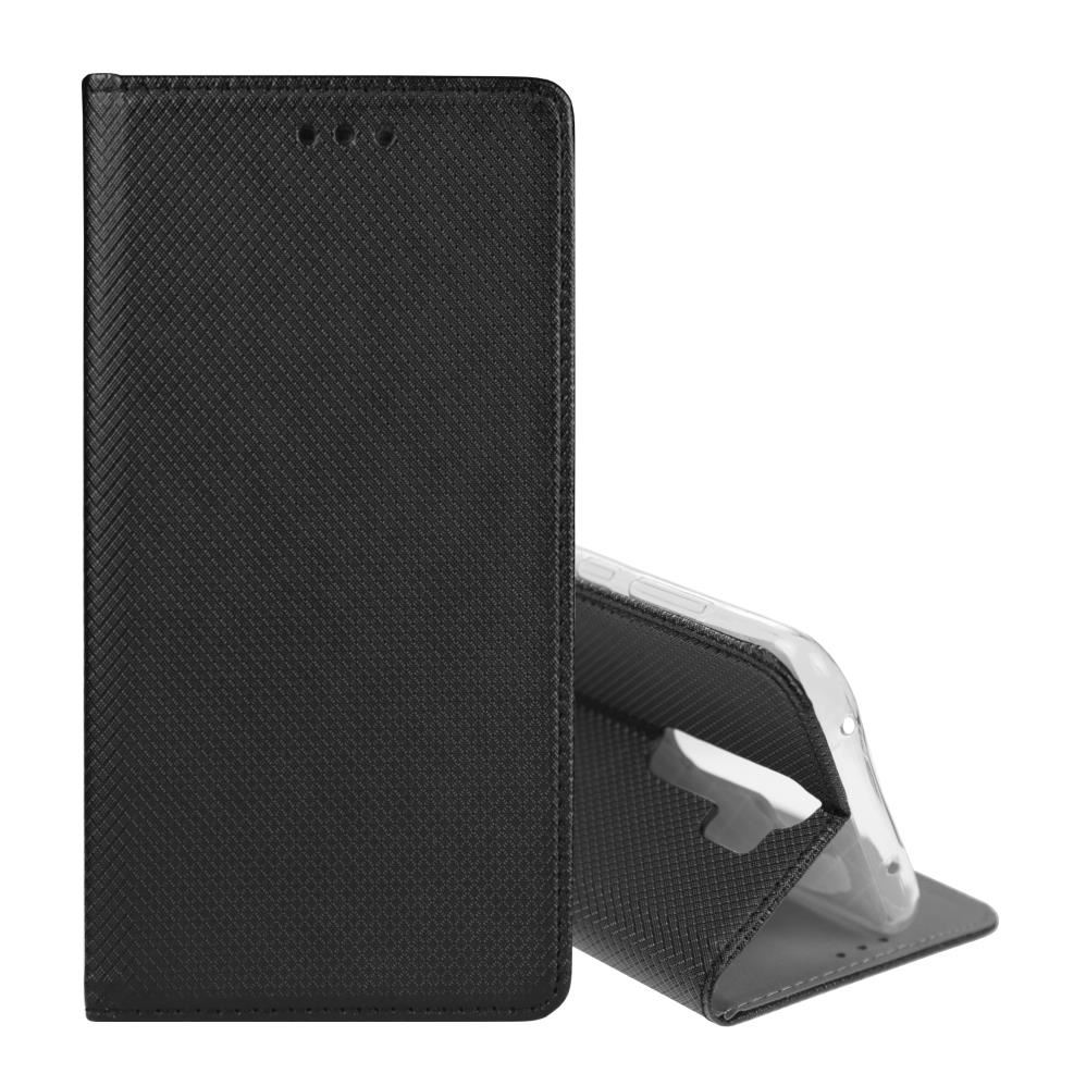 Husa Carte Smart cu Inchidere Magnetica pentru Xiaomi Redmi Note 8 Pro, Negru