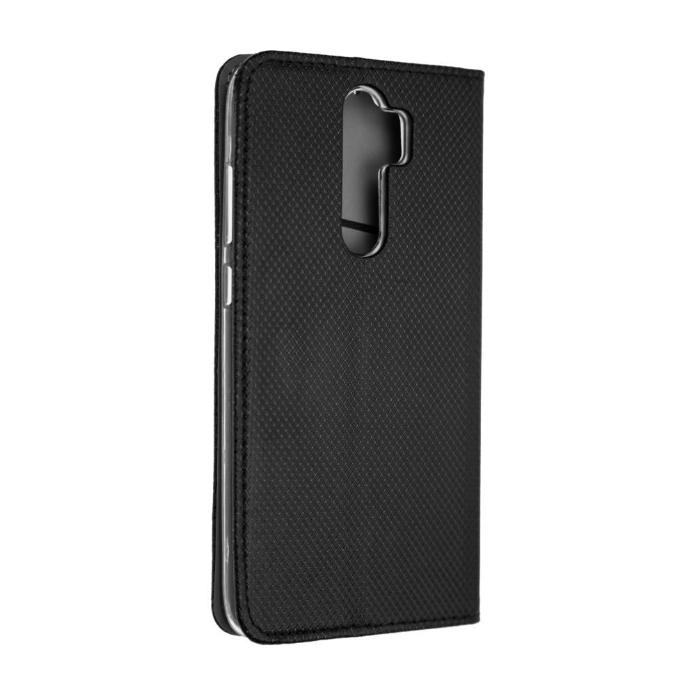Husa Carte Smart cu Inchidere Magnetica pentru Xiaomi Redmi Note 8 Pro, Negru