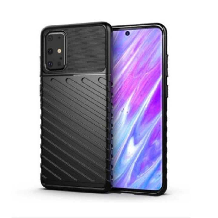 Thunder Samsung A525 / A526 / A528 Galaxy A52 4G / 5G / A52s (2020) ütésálló szilikon tok fekete