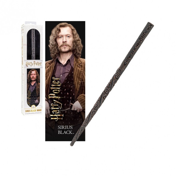 Пръчка Potter Wand - Sirius Черна V3 30см оригинал + отметка, многоцветна