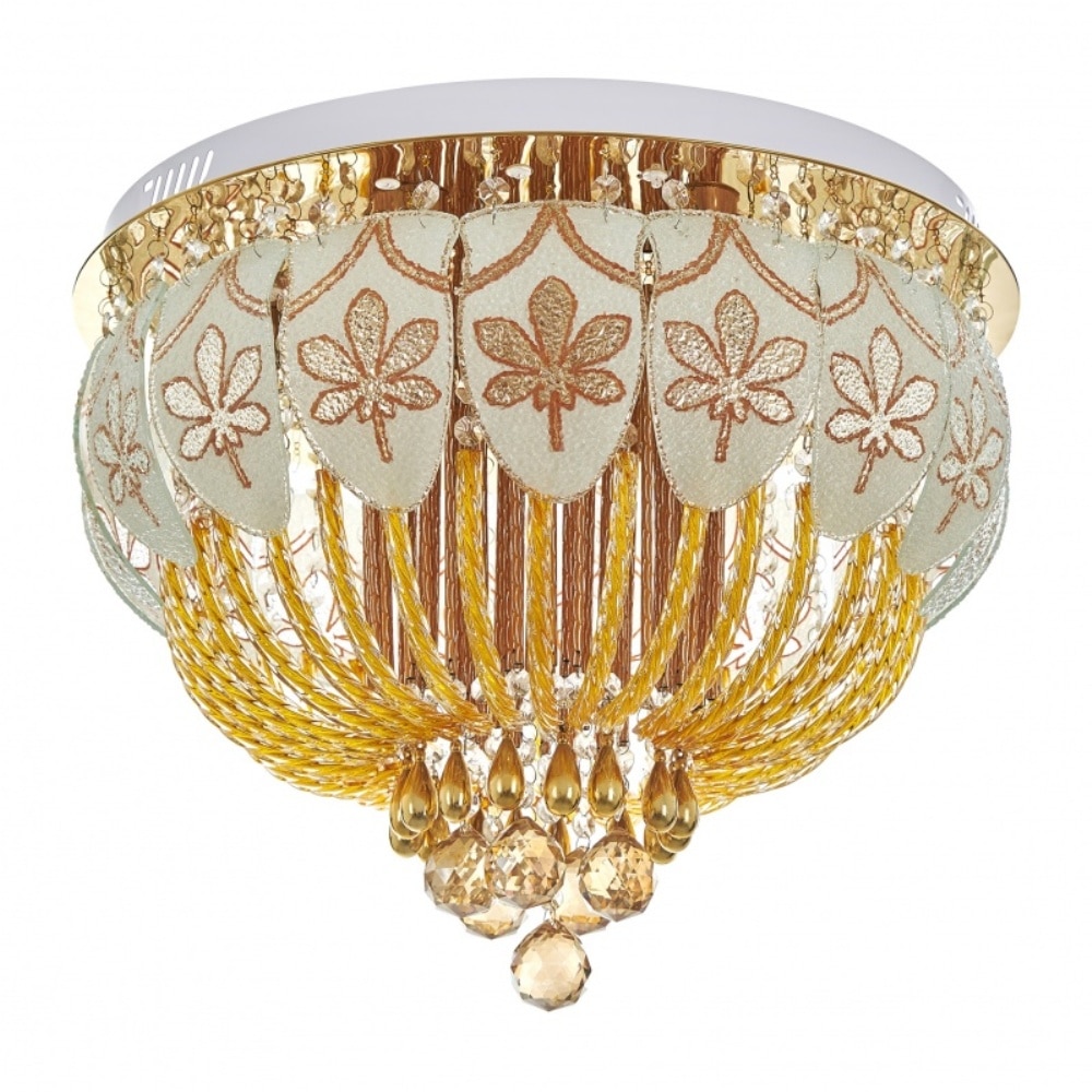 Plafoniera, Aur, 6хE27+led rgb, mp3, bluetooth, 1918/50 GD