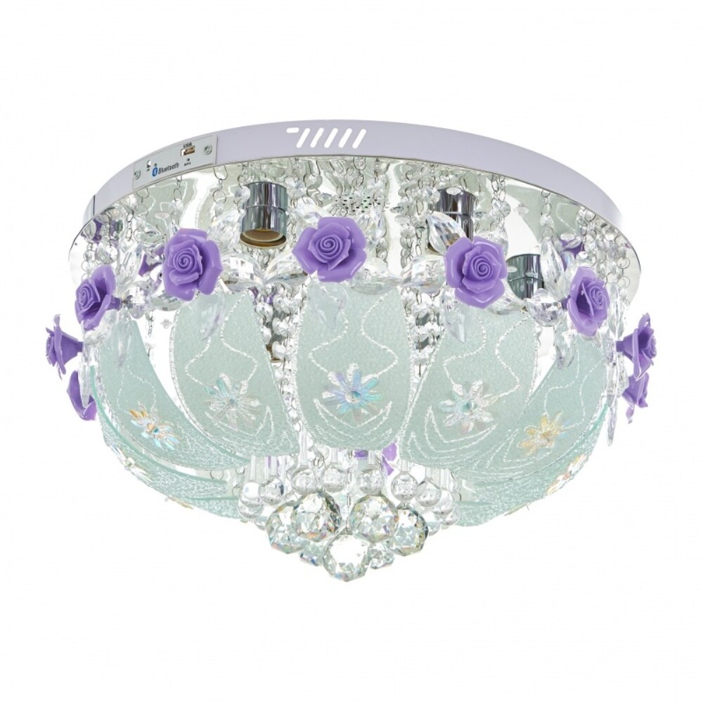 Plafoniera, Crom, 6хE27+led rgb, mp3, bluetooth, 1917/50 CH