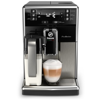Espressor automat Saeco PicoBaristo SM5479/10, carafa de lapte integrata 0.5 L, 10 bauturi, filtru AquaClean, rasnita ceramica, functie MEMO 1 profil, Negru/Otel inoxidabil Espressor automat Saeco PicoBaristo SM5479/10, carafa de lapte integrata 0.5 L, 10 bauturi, filtru AquaClean, rasnita ceramica, functie MEMO 1 profil, Negru/Otel inoxidabil