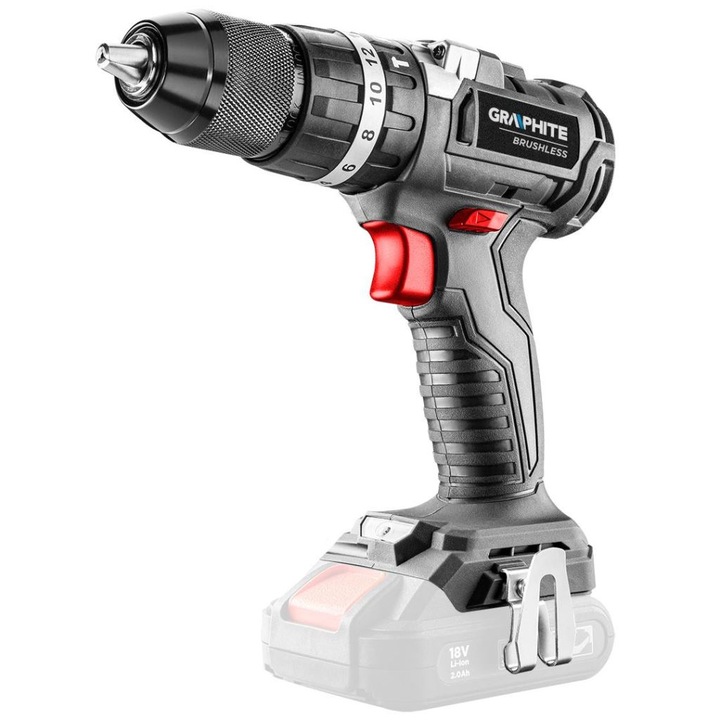 Akkus szénkefementes fúró, csavarozó, ütvefúró Energy+, 18V, akku nélkül