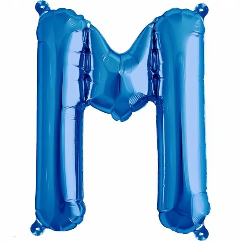 Balon folie litera M mini albastre , 41 cm, Northstar