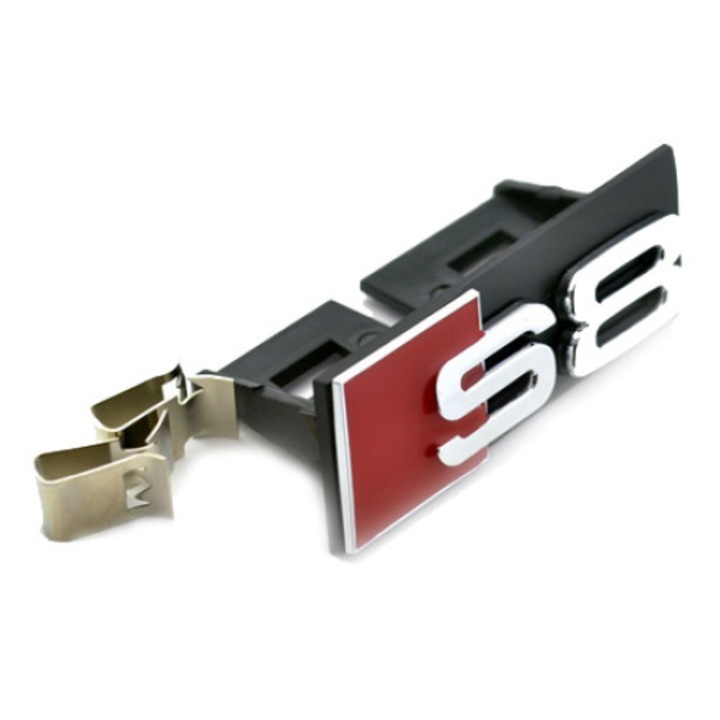 Audi első hűtőrács S8 emblémája