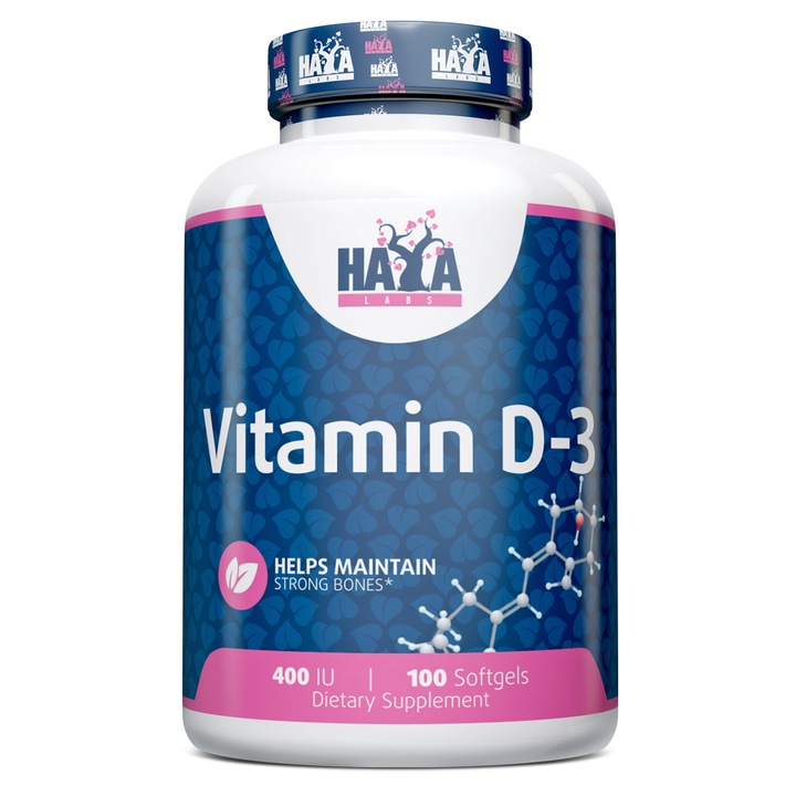 Vitamin D-3 / 400 IU / 100 Softgels HAYA LABS 400 IU / 100 Softgels