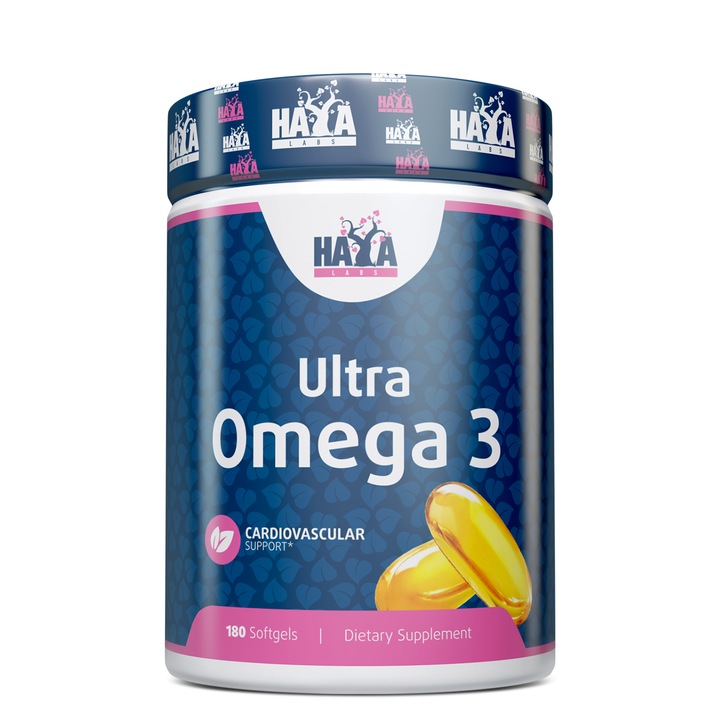Supliment nutrititv Haya Labs, Ultra Omega 3, 180 capsule moi