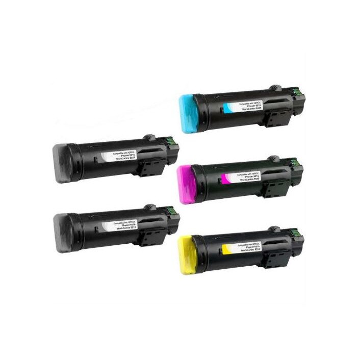 Set de 5 Cartuse WC6515 Phaser 6510 2BK/C/M/Y Multicolor 18200 Pagini Compatibil XEROX WorkCentre 6515Vn / WorkCentre 6515Vdn / WorkCentre 6515Vdni / Phaser 6510Vn / Phaser 6510Vdn