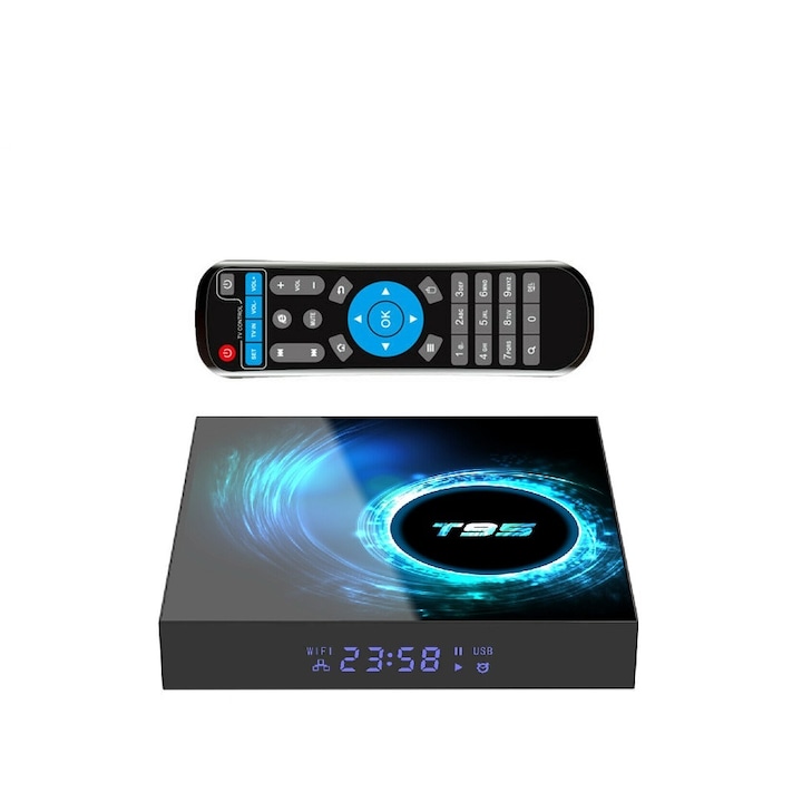 Mini PC Smart TV Box T95 2020 Android 10.0 Allwinner H616 Médialejátszó, Bluetooth, 6K HDR, Netflix,
