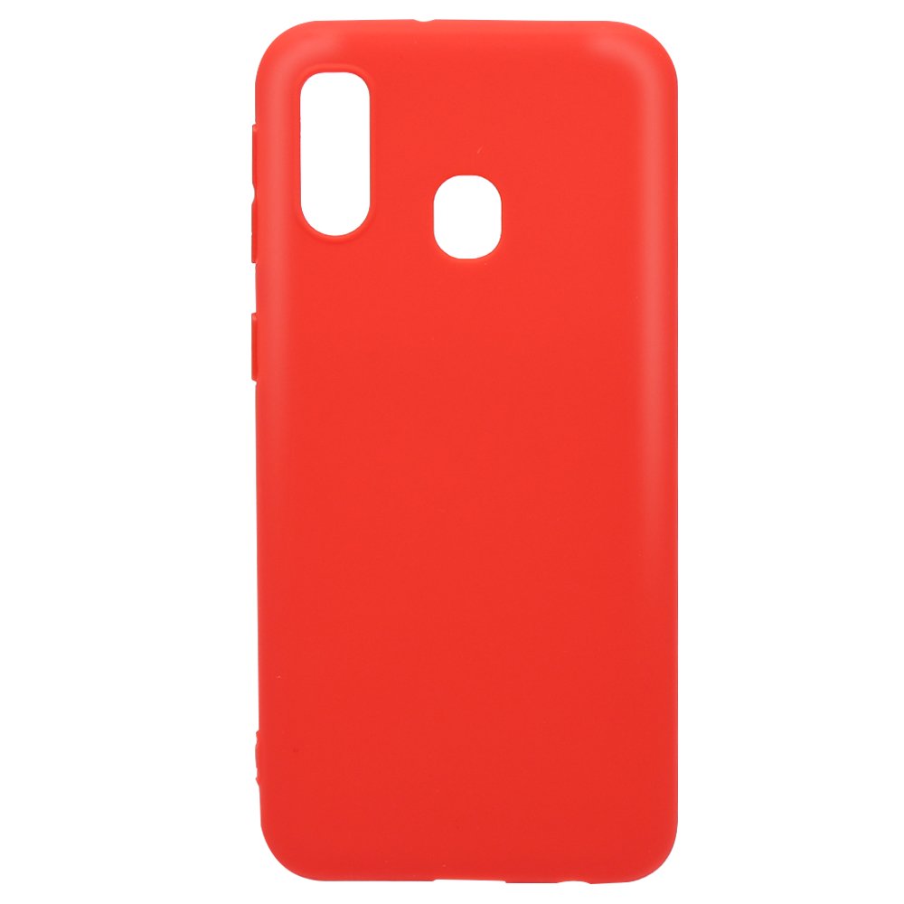 Husa Silicon Lemontti Silky pentru Samsung Galaxy A40, Rosu
