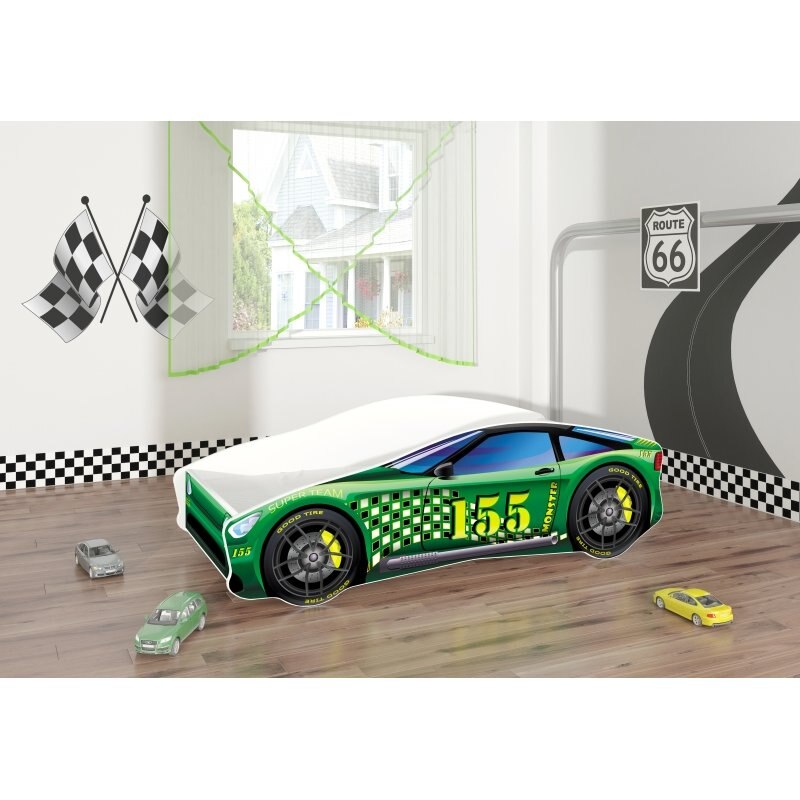 Pat Tineret Race Car 04 Green-160x80, MyKids
