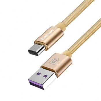 Cablu incarcare Super Charge Baseus, Type-C 5A, 100 cm, auriu Cablu incarcare Super Charge Baseus, Type-C 5A, 100 cm, auriu