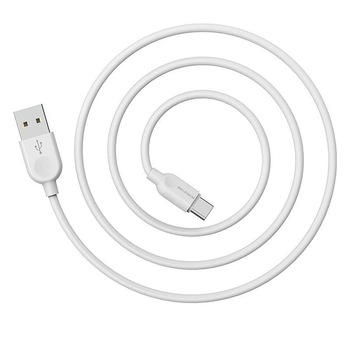 Cablu de date Borofone BX14 Fast Type-C 3M Lungime, Alb Cablu de date Borofone BX14 Fast Type-C 3M Lungime, Alb