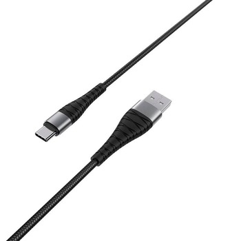 Cablu de date Borofone BX32 Fast Type-C 1m ,Material: nylon + carcasa din aliaj de aluminiu + TPE, Negru Cablu de date Borofone BX32 Fast Type-C 1m ,Material: nylon + carcasa din aliaj de aluminiu + TPE, Negru
