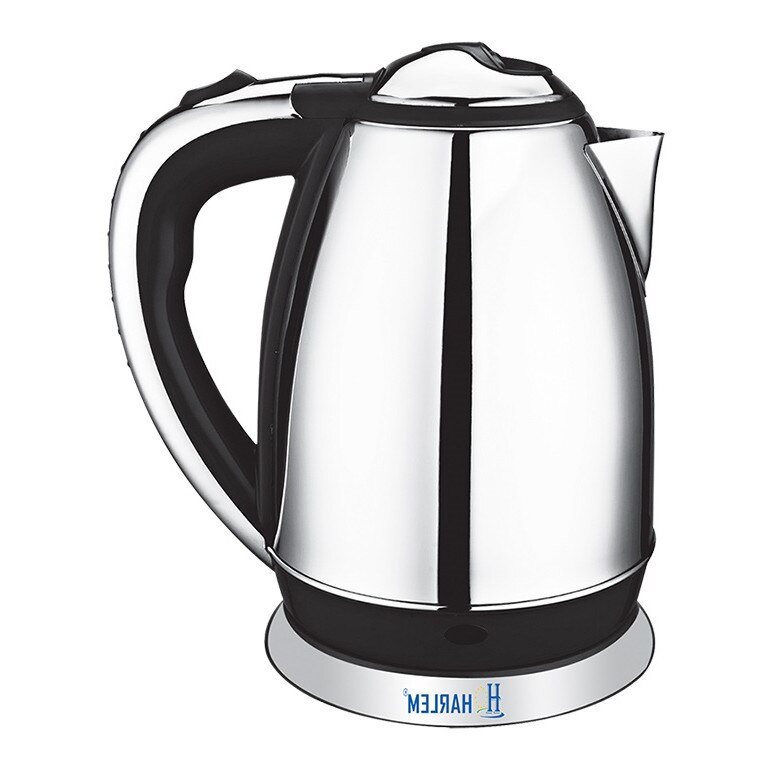Fierbator electric din inox Harlem® H-32 Kettle , capacitate 1,8 litri, pentru acasa si la birou, protectie supraincalzire, cana electrica, Gri metalizat inox