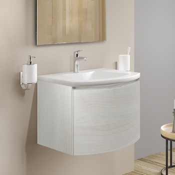 Baza mobilier Kring Luna, cu un sertar cu inchidere amortizata, infoliat stejar nordic, 61x41x49 cm Baza mobilier Kring Luna, cu un sertar cu inchidere amortizata, infoliat stejar nordic, 61x41x49 cm