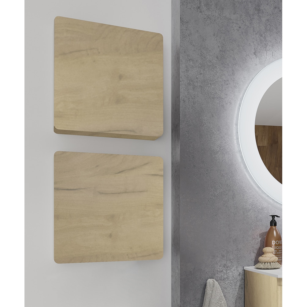 Dulap suspendat Kring Veronica, infoliata stejar auriu lucios, 39x39x16 cm