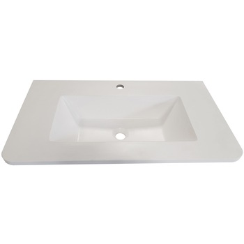 Lavoar (chiuveta baie) compozit Kring Idris, 81x15x47cm, alb lucios Lavoar (chiuveta baie) compozit Kring Idris, 81x15x47cm, alb lucios