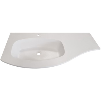 Lavoar (chiuveta baie) compozit asimetric Kring Veronica, 104x13.2x50.5cm, alb lucios Lavoar (chiuveta baie) compozit asimetric Kring Veronica, 104x13.2x50.5cm, alb lucios