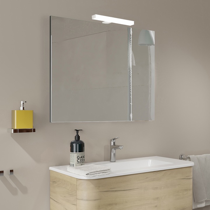 Oglinda cu cant argintiu, pentru Kring Corallo Bianco, Kring Fly, 80x60x2 cm